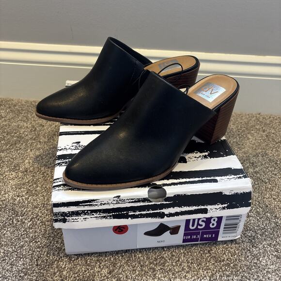 NEW!! Dolce Vita Women's Nero TYFF Heel Mule Shoe Ladies size 8 - Picture 1 of 9